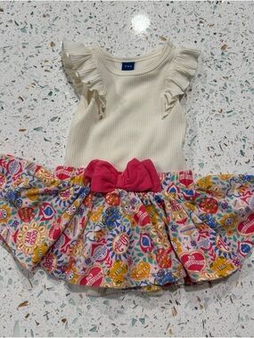Disney Parks “it’s a small world” Baby Skirt & Old Navy Ruffle Bodysuit Outfit